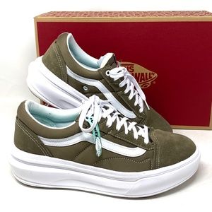 VANS Old Skool Overt CC Sneakers Low Suede Canvas Beige Women Skate VN0A7Q5E1NU